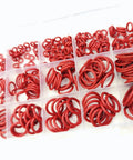 All-In-One Silicone O Ring Kit 225 Pieces In 15 Metric Sizes VMQ Sealing Gasket Set With Red Storage Box For DIY And Automotive Repairs