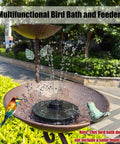 Dual Bowl Bird Bath For Deck Railing And Balcony Feeder Brings Real Deal Backyard Vibes With A Super Snazzy All Season Rack close-up with birds.