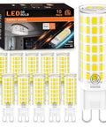 G9 LED Bulbs 4000K Natural Daylight, Crisp and Bright 6W 10-pack with ceramic base, 60W halogen equivalent, box packaging