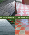 DIY Friendly Large Reusable Concrete Parquet Patio Paving Mold For Walkways Pathmaker Style Stone Pavers Create Brick Look Steps