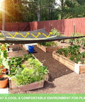 Forty Percent Shade Cloth For Backyard 20x20 Ft Black Mesh Tarp With Reinforced Grommets over raised garden beds outdoors