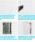 Drawing and installation steps for Eight By Twelve Inch White Plastic Drywall Access Panel For Ceilings Plumbing And Walls Uv Resistant Styrene Build No Sweat Diy Install Snap Lock Design Heavy Duty Real Deal Protection.