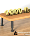 Eight Pack Beefy Metal Adjustable Furniture Legs 3.15 To 4.72 Inches supporting table top with 1000 lbs capacity