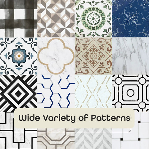 Retro Peel And Stick 12-Inch Vinyl Floor Tiles, Pack Of 20 with a wide variety of decorative patterns for home use