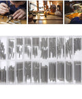 Friction Bar Watch Band Pin Set For Quick Strap Repairs, 304 Stainless Steel 1.2mm Pins, 8 To 27mm Range, 20 Sizes in case
