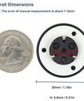 Six Pack Spindle Hub CD Holder Replacement for PS1 PSX Turntable CD DVD Player Tray size comparison with quarter