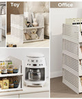 Six Pack Stackable Closet Organizers Bins For Clothes Plastic Drawer Baskets For Wardrobe Shelf Storage Containers For Bedroom Bathroom Office White Great For Organizing Drawers And Shelves in various home settings