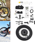 20 Inch Electric Bike Rear Hub Motor Kit 48V Beefy 1500W Fat Tire Conversion Kit with LCD Component Layout and Usage Examples