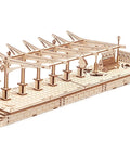 Railway Platform Self Propelled Modular Mechanical Model 3D Wooden Puzzle For Self Assembly Without Glue Brainteaser