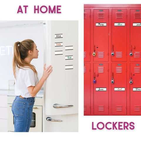 60 Pack Magnetic C Channel Label Holders For Metal Racks And Shelves, 3x1 Inches used on fridge and lockers for easy labeling