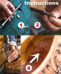 Pro Grade Heavy Duty Leather Craft Shoemaker Cobbler Heel Nail Punch Chisel Tool demonstration process