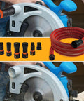 Versatile 16 Foot Vacuum Hose Kit With 6 Adapters For Dust Collection Fits Major Vacuum Brands in use with power tool