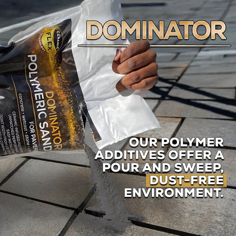 Game Changing Polymeric Sand With Ceramic Flex Technology for Paver Joints from One Eighth Inch Up to Four Inch in Charcoal Gray
