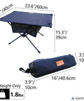 Ultralight Backpacking Table Collapsible With Easy Setup For Hiking Camping And Mountaineering Storage Mesh For Gear