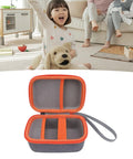 Open Hard EVA Case For Kids Music Player With Velvet Lining showcasing storage pockets and handle strap