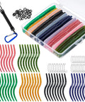 Ultimate Wacky Worm Kit For Bass Fishing With 180 Soft Plastic Lures, assorted 5.5 inch worms, O rings, hooks, tackle box, rig tool