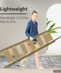 Six Step Folding Ladder For 12 Foot Ceilings Aluminum Stepladder With Gold Finish Portable Stool With Shelf EZ Fold And Store Ideal For Kitchen Bedroom Library Classroom And Even Doubles As Flower Stand, lightweight 14.33 lb