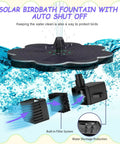 Solar Powered Flower Shaped Fountain With Colorful LED Lights And 2000mAh Battery 3.5W Pump for bird bath, water display