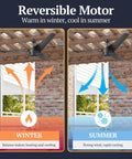 Chill Out Under This Awesome 56 Inch Flush Mount Low Profile Hugger Ceiling Fan No Light Wet Rated For Big Indoor Rooms And Outdoor Covered Patios Three Dual Finish Blades Easy Pull Chain Control Matte Black Finish with reversible motor for seasonal use