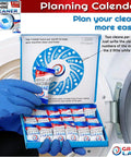 All In One Washing Machine And Dishwasher Cleaning Tablets Bundle, 48 Count For A 12 Month Supply, Deep Clean And Deodorize, Break Down Buildup, Soap Scum, And Mineral Deposits In Hard Water For Cleaner Dishes And Fresh Machines. box with 24 tablets and planning calendar