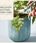Herb Snipping Scissors For Gardeners, Lightweight Pruning Shears With Easy Lock, Fine Tipped Carbon Steel Blades trimming fern