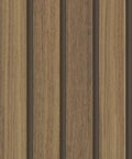 Wooden Slats Natural Non-Pasted Wallpaper With Rustic Wood Look, vertical slats close-up, Paste The Paper Install
