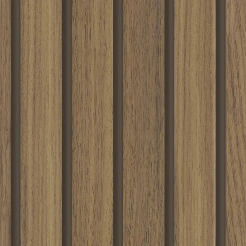 Wooden Slats Natural Non-Pasted Wallpaper With Rustic Wood Look, vertical slats close-up, Paste The Paper Install
