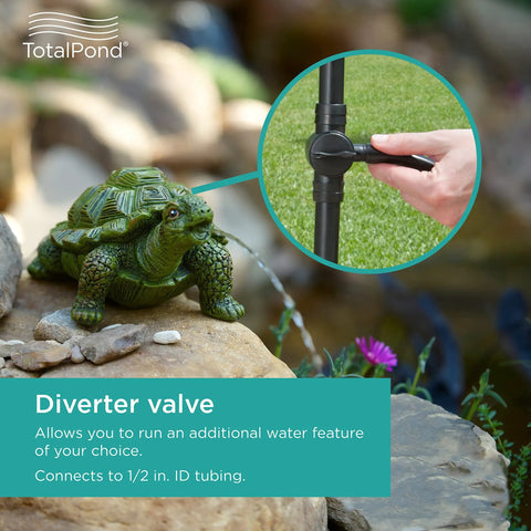 All In One Pond Filter Kit With 330 GPH Pump For Small Ponds, Debris Guard, Beneficial Bacteria Boost valve adjustment