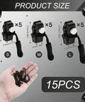 Zipper Repair Kit 15-Piece Set With Three Sizes Detachable Pulls Quick Install No Sewing Needed For Jackets Luggage Bags