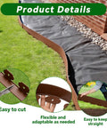 Lawn Edging Kit 100 Foot With 90 Spikes 2 Inch Tall Landscape Border Roll Brown For Garden Beds Lawns Flower Beds Grass Yard Durable Flexible Plastic Edging System installed along grass and path