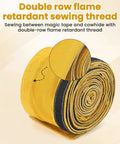 Double-row stitched Leather Welding Cable Sleeve with Adjustable Velcro Closure, flame-retardant for added safety in welding.