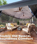 10x20Ft Pop Up Gazebo Canopy Tent One Person Setup Portable Instant Folding Shelter in backyard, displaying outdoor furniture