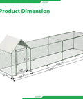 Heavy Duty Outdoor Walk In Chicken Coop Run With Waterproof Cover And Lockable Door Built To Last PVC Coated Wire Mesh dimensions