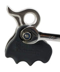 Arborist Rope Brake And Fall Arrestor With Rubberized Cover And Removable Cam Lock, Easy Grip Flip Line Adjuster Closeup