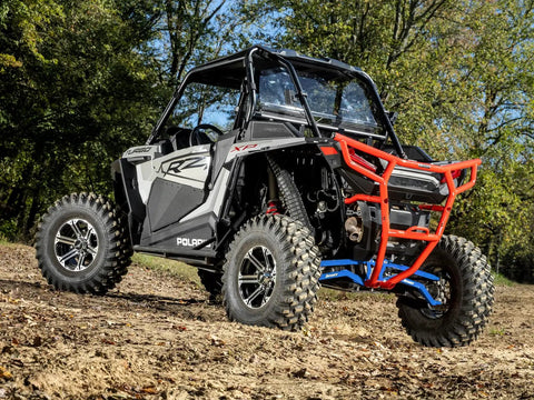 Heavy-Duty High Clearance Boxed Rear Radius Arms For Polaris RZR Models In Voodoo Blue Or Velocity Blue Finish, 4x Stronger Than Stock, Includes Hardware, Easy Install, Will Not Fit With Polaris Rear Bumpers, Fits 2014+ XP And XP 4 1000, RS1 on Polaris RZR