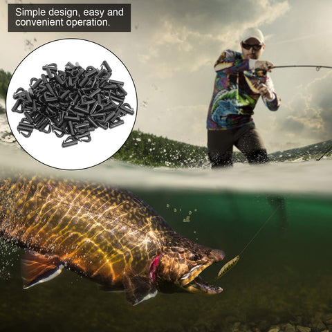 Angler using 120 Piece Quick Change Spinner Clevis Set With Durable Plastic Blades Rotating Snaps, fish caught underwater