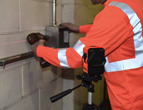 Self-Leveling Cross And Line Laser Tool For Indoor And Outdoor Projects Pro Grade Accuracy Red Laser Delivers Precise Horizontal And Vertical Plumb Lines For Quick Alignment Surveying And Finishing Work