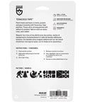 Back view of Tenacious Tape Repair Patches Peel And Stick Nylon Gear Patches packaging with instructions for jackets, tents, and gear.