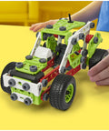 Child playing with Deluxe 3 In 1 Pull Back Buggy STEAM Model Building Kit For Kids 5 And Up With Easy Instructions Over 130 Parts And 2 Tools