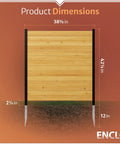 Product dimensions of Cedar Wood Privacy Screen Panels For Outdoor Privacy Wall Two Panels 42 Inch High By 38 Inch Wide