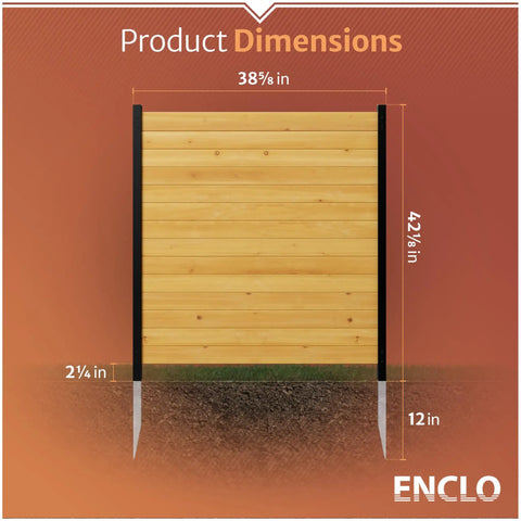 Product dimensions of Cedar Wood Privacy Screen Panels For Outdoor Privacy Wall Two Panels 42 Inch High By 38 Inch Wide