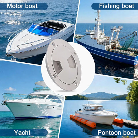 4 Inch Round Stainless Steel Boat Hatch Cover For Deck Waterproof Marine Access Kayak Yacht And RV Heavy Duty Universal Fit Keeps Bilge Dry And Storage Clean