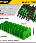 10 Slot Pliers Organizer Rack With Non Slip Rubber Base Extendable Tool Drawer Storage For Pliers And Hand Tools Green Modular Rack Fits 3 Inch Height Tools Keeps Your Gear Accessible And Neat 1 Pack