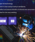 Welder using Gold Auto Darkening Welding Lens Replacement With HD True Color Technology for Pancake and Pipeliner Welding Hoods Shade 10