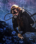 Diver underwater wearing Crux Modular Scuba Diving BCD With 40 Lb Lift Black XLarge Micro Adjust Retention System For Custom Fit Modular Shoulder And Waist Straps The Go To Dive Vest For Any Body Type And All Water Adventures