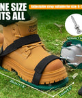 Heavy Duty Metal Lawn Aerator Shoes With Three Quarter Inch Spikes Tough As Nails Rugged Aluminum Plate Anti Slip Sole