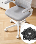 Four Pack Seven Inch Heavy Duty Swivel Plates Built Different For Smooth 360 Rotation On Bar Stools And Recliners With Premium Ball Bearing Mount That Rolls Like A Dream under a gray office chair.