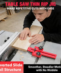 Premium Thin Rip Jig Guide For Table Saw Band Saw And Router Table Cuts Like Butter With Wide Adjustable Slide Rail System in use