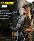 Hunter with Neoprene Crossbow Sling With 1.25 Inch Adjustable Shoulder Strap And Thumb Loop Non Slip Grip Built To Stay Secure