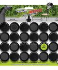 These Dang Tough Nylon Glide Caps For Wrought Iron And Metal Patio Furniture Are Heavy Duty Replacement Floor Protectors That Keep Your Deck Scratch Free And Totally Looking Fresh, 24 pack, 1.5 inch diameter, black.